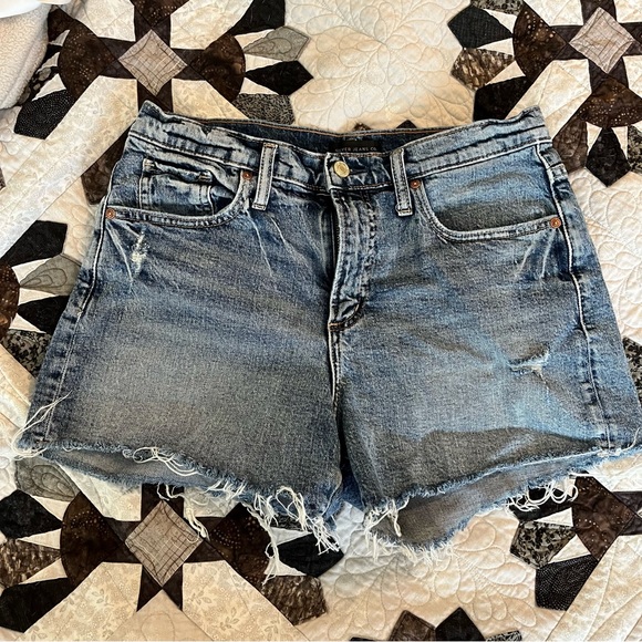 Silver Jean Shorts Size 27 - Picture 1 of 3
